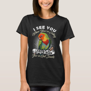 T-shirt Oiseaux de l'amour Je peux voir quand vous mangez