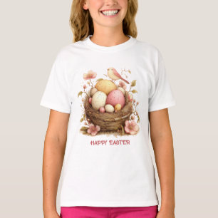 T-shirt Oiseaux de Pâques niche oeufs Oiseau Joyeuses Pâqu