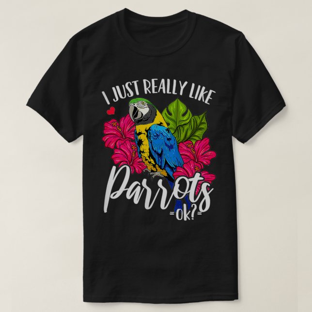 T-shirt Oiseaux de perroquets (Design devant)