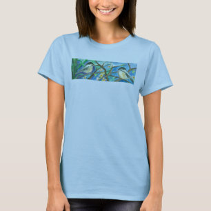 T-shirt Oiseaux De Picket Dans La Peinture D'Aquarelle D'A