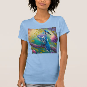 T-shirt Oiseaux d'Imaginaire Jay bleu