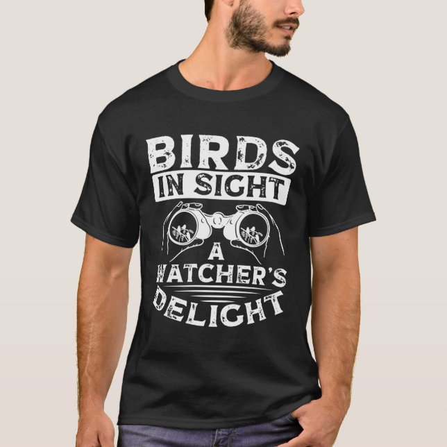 T-shirt Oiseaux En Vue Un Observateur D'Oiseaux Délicieux  (Devant)