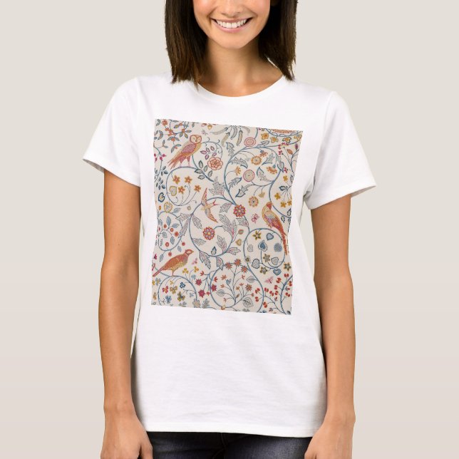 T-shirt Oiseaux et fleurs, William Morris (Devant)