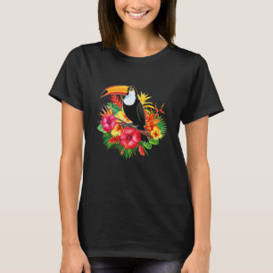 T-shirt Oiseaux Exotiques Fleurs Tropicales Été Animal Tou