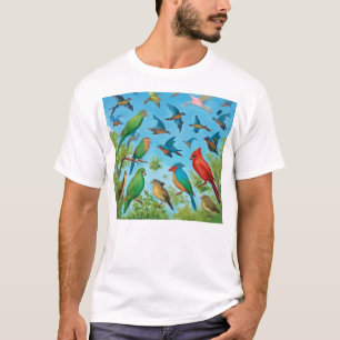 T-shirt Oiseaux géométriques - Liberté en vol