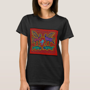 T-shirt Oiseaux indiens Kuna avec poissons