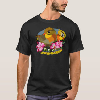T-SHIRT OISEAUX LEIOTHRIX À BILLE ROUGE—ALOHA