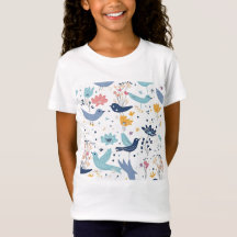 Oiseaux mignons et fleurs colorées