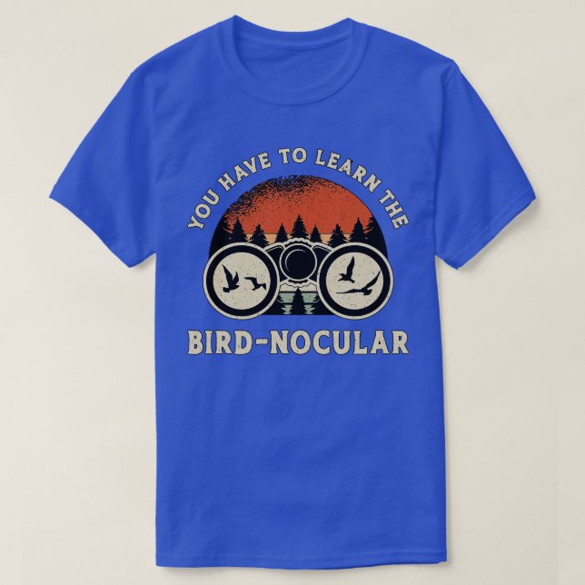 T-shirt Oiseaux Observation OiseauNoculaire Retro Oiseau W (Design devant)