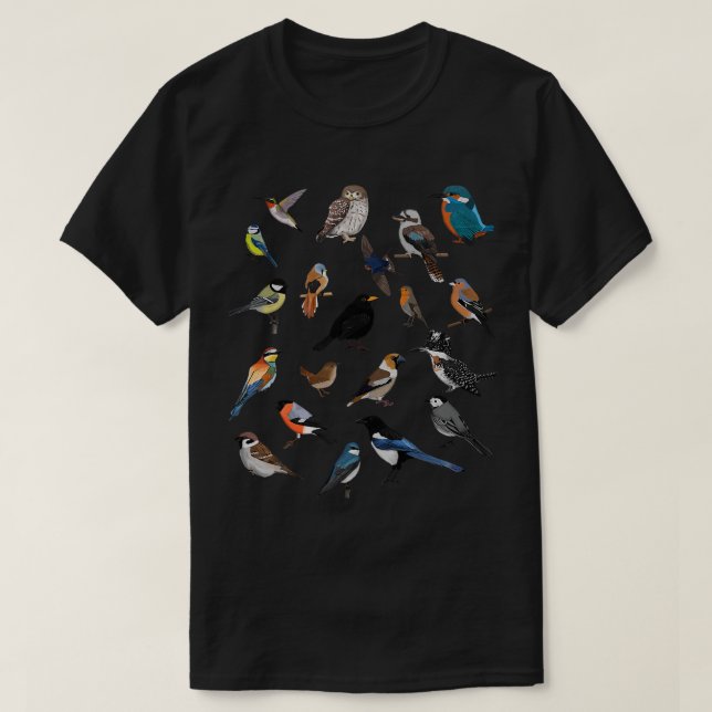 T-shirt Oiseaux Oiseaux Oiseaux Oiseaux Ornithologue Robin (Design devant)
