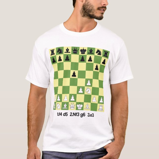 T-shirt Oiseaux Ouverture des échecs hollandais Chemise Dé (Devant)