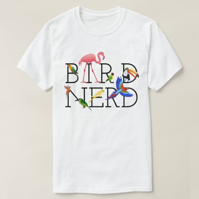 T-shirt Oiseaux tropicaux Nerd (Design devant)