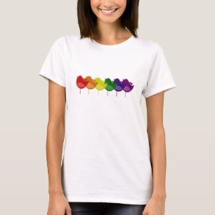 T-shirt Oiseaux vintages d'arc-en-ciel