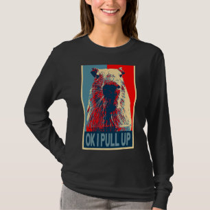 T-shirt ok je tire Meme Cute capybara retro vintage