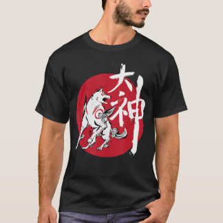 T-shirt Okami Amaterasu Dieu du Soleil Louphe Grande Vague