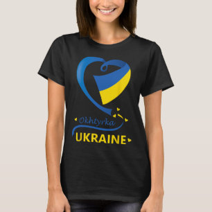 T-shirt Okhtyrka Ukraine Drapeau National Emblème du cœur