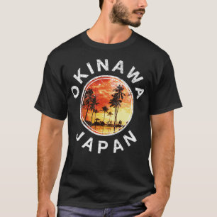 T-shirt Okinawa Japan Vintage Retro Sunset