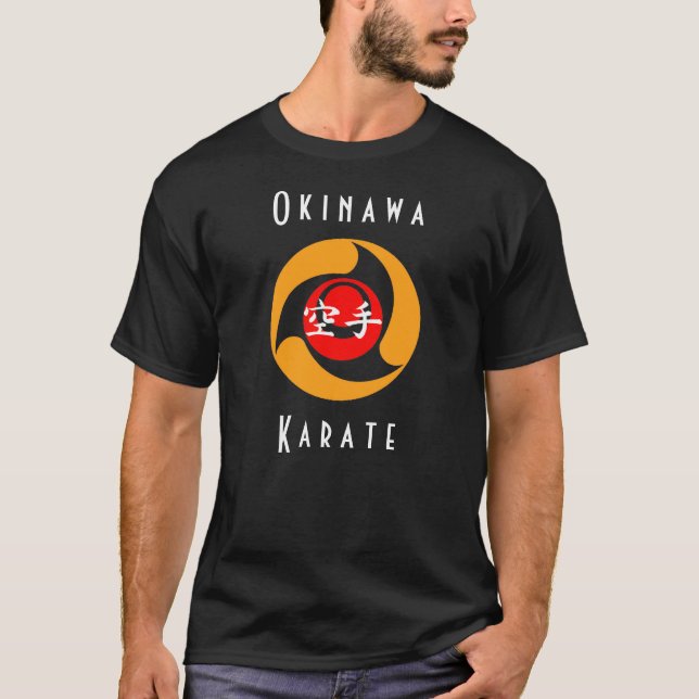 T-shirt Okinawa Karate Martial Art lieu de naissance T-shi (Devant)