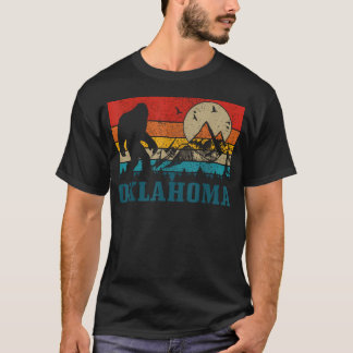 T-shirt Oklahoma Bigfoot Vintage Montagnes Randonnée
