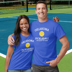 T-shirt Oklahoma Pickleball Add Club Nom du partenaire Per