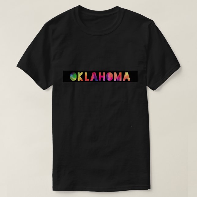 T-shirt Oklahoma Rainbow Design (Design devant)