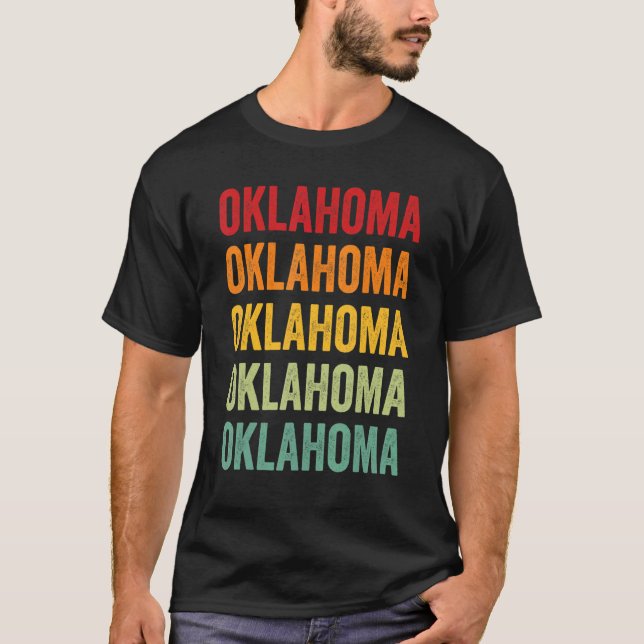 T-shirt Oklahoma Rainbow Oklahoma State (Devant)