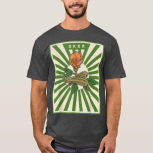 T-shirt Okra Vegetable Marshmallow Vegan Vegetarian