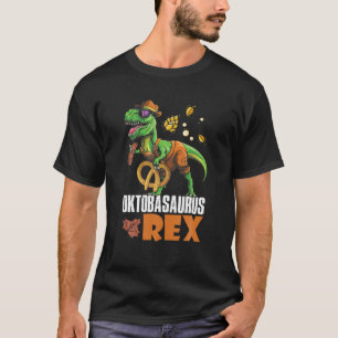 T-shirt Oktobasaurus Rex Dinosaur Lederhosen Bavarois Okto