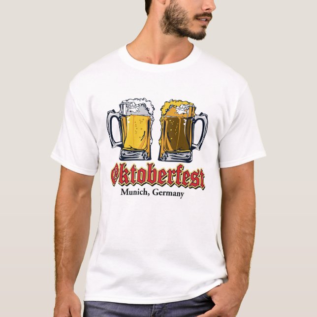T-shirt Oktoberfest 2 Beer Steins (Devant)
