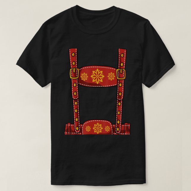 T-shirt Oktoberfest Chemise Lederhosen Suspendre Allemagne (Design devant)