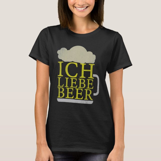 T-shirt Oktoberfest Ich Love Bière rétro Allemagne Bavaroi (Devant)