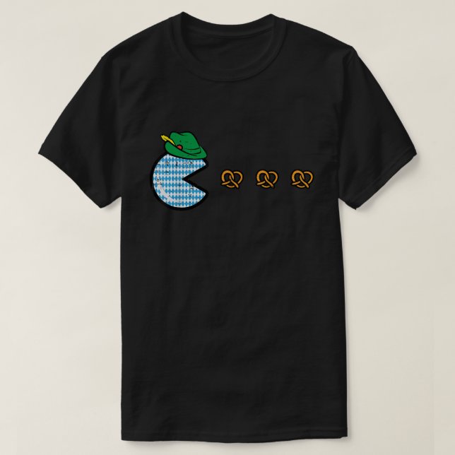 T-shirt Oktoberfest Pretzel Gamer Funny Shirt (Design devant)