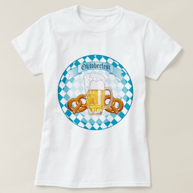 T-shirt Oktoberfest Pretzels & Beer (Design devant)