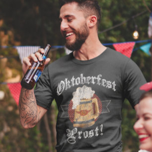 T-shirt Oktoberfest Prost Vintage allemand Bière Steer Ste