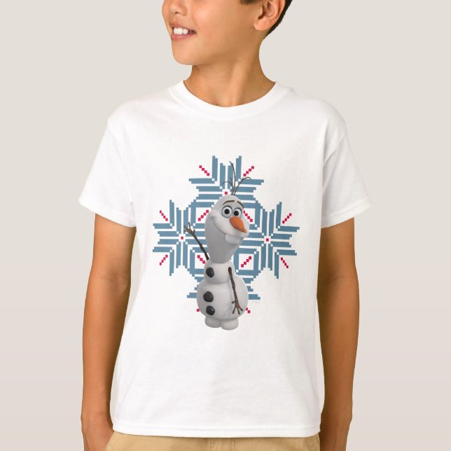 T-shirt  Olaf| Fléau de neige bleu (Devant)