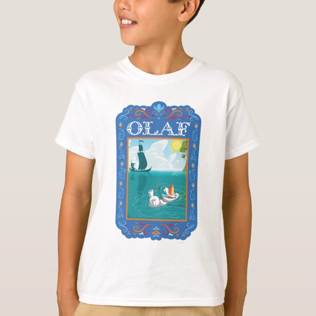T-shirt  Olaf| Flotter dans l'eau (Devant)