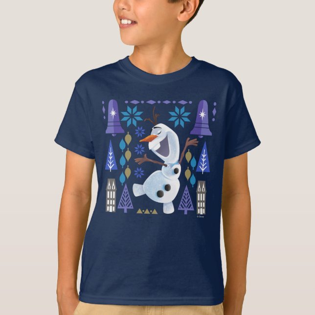 T-shirt  Olaf| Magie de la neige (Devant)