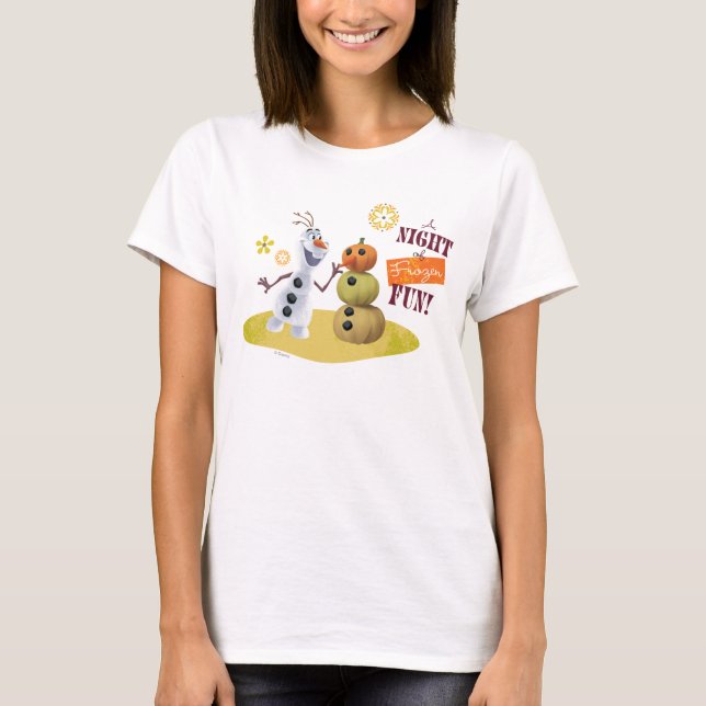 T-shirt  Olaf| Une nuit de plaisir gelée (Devant)