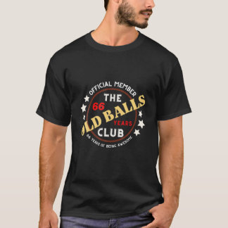 T-shirt Old Balls Club 66 Years Of Awesome Funny 66Th Birt