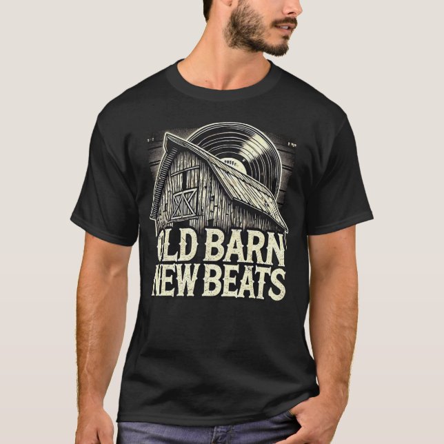 T-shirt Old Barn New Beats - Cadeaux de musique country (Devant)
