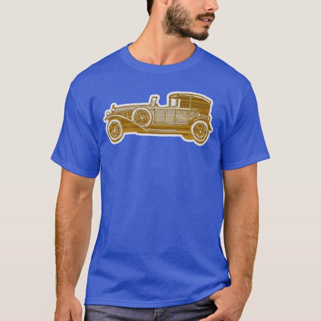 T-shirt Old Car Model girl (Devant)