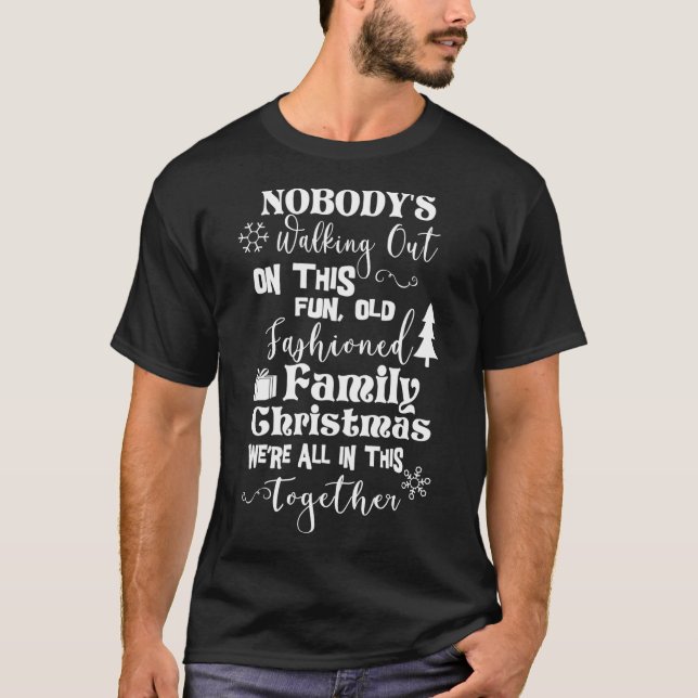 T-shirt Old Fashioned Family Christmas funny boy boy (Devant)