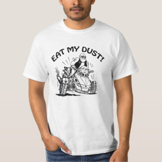 T-shirt Old Man Biker sur la chemise blanche