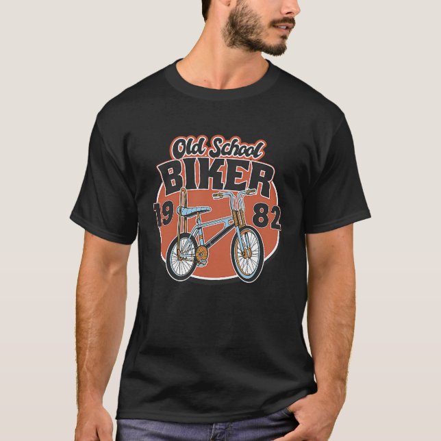 T-shirt Old School Biker 1982 41e anniversaire (Devant)