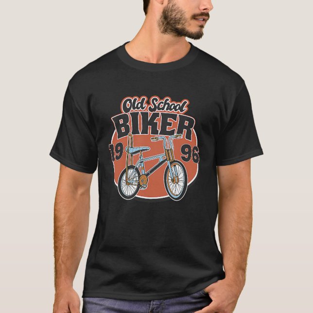 T-shirt Old School Biker 1996 27e anniversaire (Devant)
