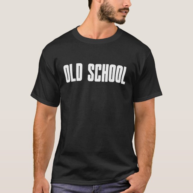 T-shirt Old School Mens Womens Classical Trendy 70s 80s 90 (Devant)