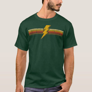 T-shirt Old School Retro Lightning Bolt goldenera Fitness
