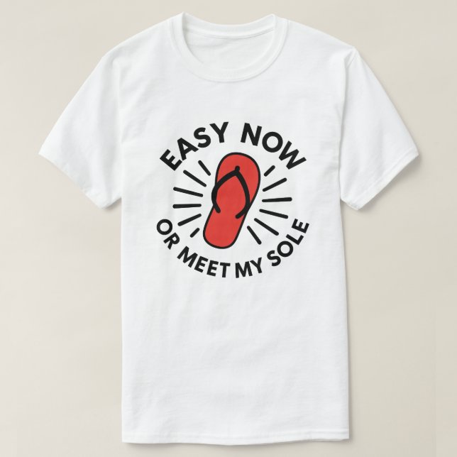 T-shirt Old School Warning Humor (Design devant)