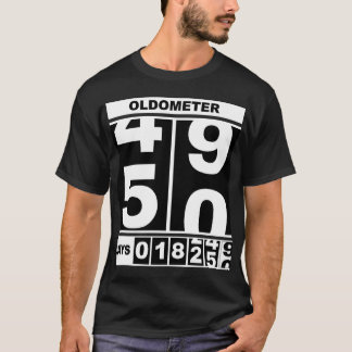 T-shirt Oldometer 50e anniversaire drôle étape importante