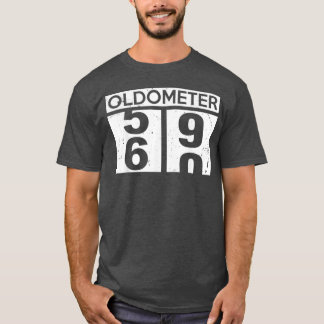 T-shirt Oldometer 59 60 60th Birthday Funny Men Dad Father